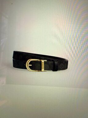 Men's Coach Belt, never worn. size 42, Black and walnut, Reversible, cut to size